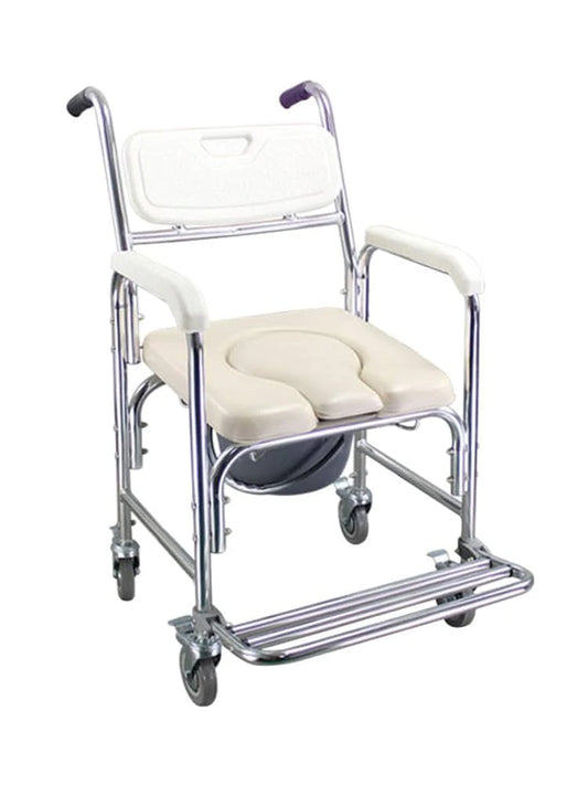 Aluminum Commode Chair With Wheels