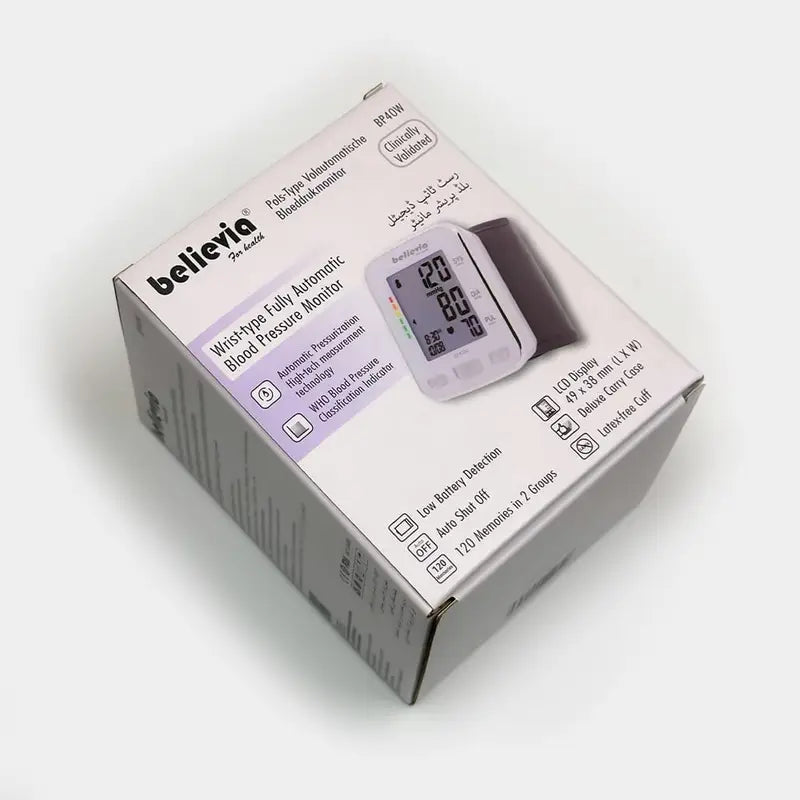 Believia Wrist Type Digital Blood Pressure Monitor BP-40W