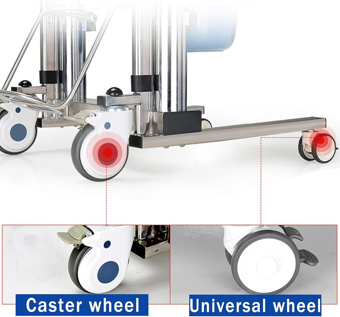 Stain Less Steel Hydraulic Patient Transfer Chair Lift  (Multifunctional Wheelchair)