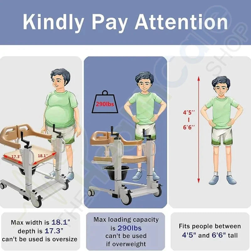 Patient Lift & Transfer Wheelchair