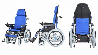 MX-Electric Wheelchair Reclining Back with Big Rear Wheels